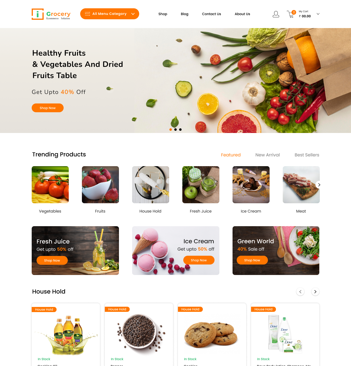 Ecommerce Grocery store